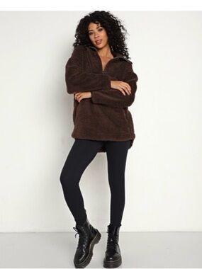 Varley Stratton Jacket in Deep Brown Sherpa